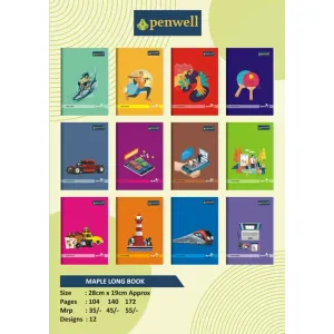 Penwell - Long Book Single Ruled (140 Pages) 