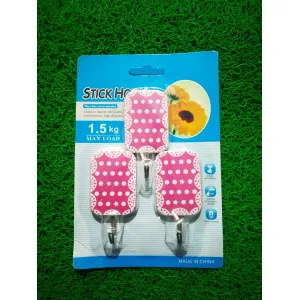 Self-Adhesive Designer Wall Hook (Pack of 3) 