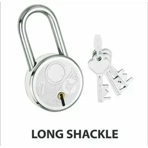 Shark Lock (Long Shackle) - 65 mm with 3 Keys
