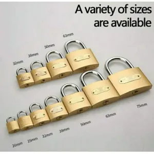 Brass Padlock - 50 mm with 3 Keys