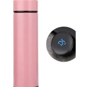 LED Display Temperature Water Bottle 500 ml Hot & Cool - PINK