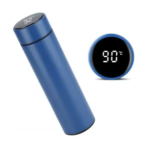 LED Display Temperature Water Bottle 500 ml Hot & Cool - BLUE