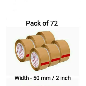 Brown Cellotape - 2 inch (Pack of 72, 65 mtr. approx.) 