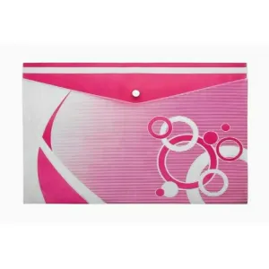 Document Holder Button Bag Printed & Transparent 