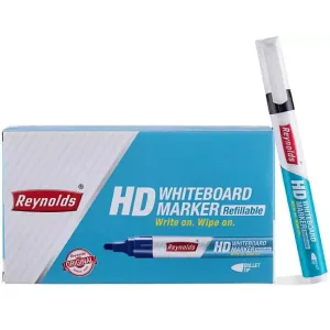 Reynolds HD Black WhiteBoard Marker (Pack of 10, Black) 