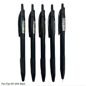 Flair SRX Retractable Ball Pen ( Black, Pack of 10) 