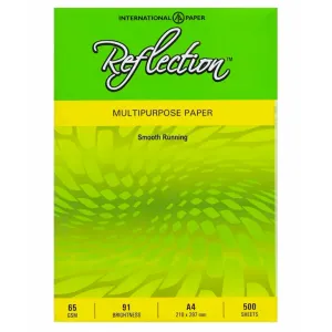 REFLECTION Multipurpose Paper A4 Size - 65 GSM ( 10 Reams, 5000 Sheets ) 