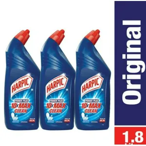 Harpic Power Plus Original Disinfectant Toilet Cleaner 600 ml (Pack of 3) 