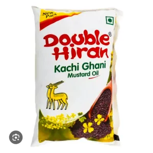 Double Hiran kachi ghani mustard oil 1ltr 