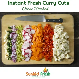 Instant Fresh Curry cuts Vegetables -Ozone washed