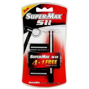 Super-Max SII Manual Shaving Razor + Cartridge 2 Blades 4 pcs