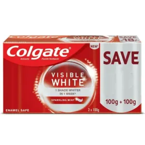 Colgate Visible White Sparkling Mint Toothpaste 100 g (Pack of 2)

