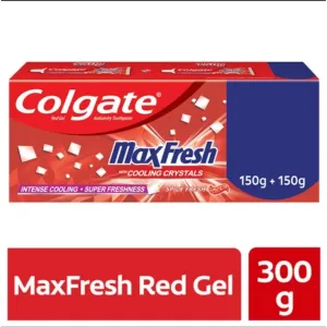 Colgate Max Fresh Spicy Fresh Red Gel Toothpaste 150 g (Pack of 2)