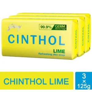Cinthol Lime Refreshing Deo Soap 125 g (Pack of 3)