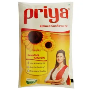 Priya Fortified With Vitamin A & D Refined Sunflower Oil 1 L