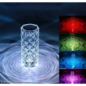 Itsapna Pack of 1 Crystal Rose Diamond 16 Color RGB Changing Mode LED Night Lights - USB R