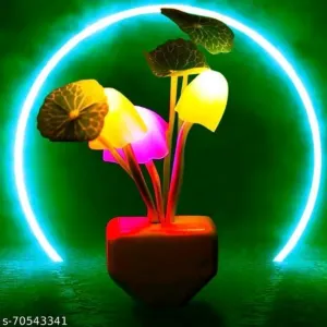 Led Sensor Night Light Plug-in Wall Lamps Color Changing,MANOGYAM 2PC Mushroom Night Light