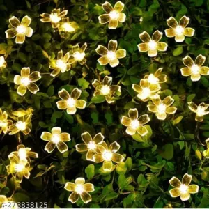 16 LED 3M Warm White Silicone Blossom Flower Fairy String Lights Series Lights for Festiva