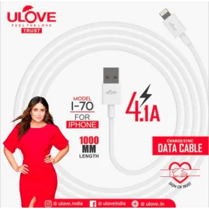 ULOVE IPHONE ALL MODEL FAST DATA CABLE 4.1A