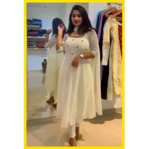 Fancy Georgette  Kurti With Dupatta for Women