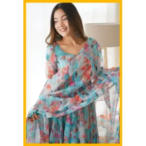 Fancy Organza Silk Kurta Set For Women