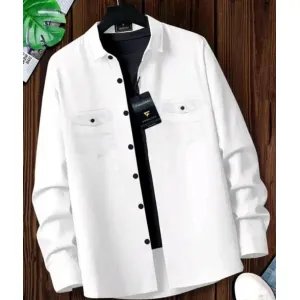 Stylish Cotton Double Pocket Shirts For Men Cargo Shirts