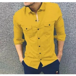 Stylish Cotton Double Pocket Shirts For Men Cargo Shirts