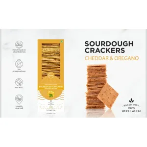 Cheddar & Oregano Sourdough Crackers 