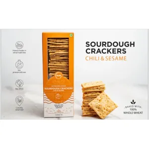Chilli & Sesame Sourdough Crackers