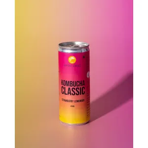 Strawberry Lemonade Kombucha Can