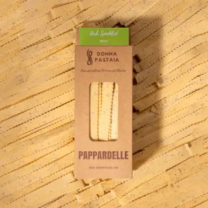 Herb Speckled Pappardelle (Contains Egg)