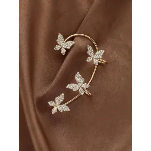 Golden butterfly earcuff