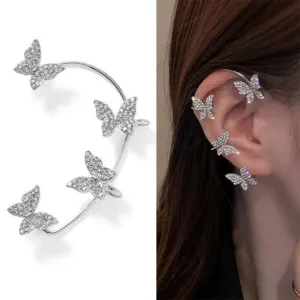 Silver Butterfly earcuff