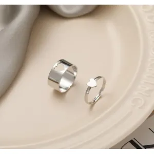 Heart couple ring