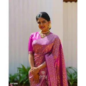 Heavy beautiful jecqard saree for women