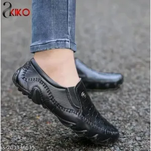 AKIKO GB Loafers - BLACK, Casual Shoes for Men Slip-on, Comfort shoe for men