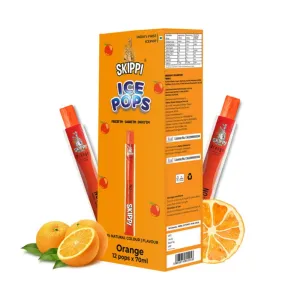 SKIPPI Orange Ice pops 75ml pack of 12
