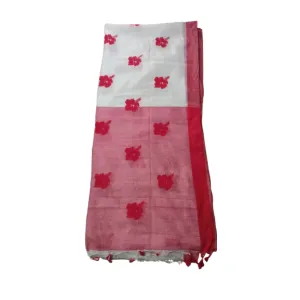 White embroidery saree pack of 1