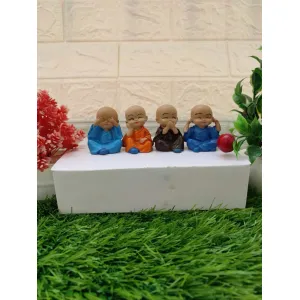 Gandhi monk buddhas (4pc set)
