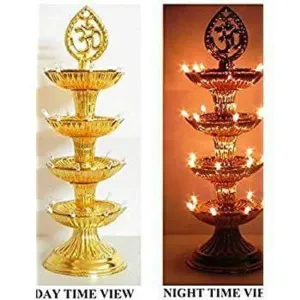 4 Layer Diya's With 28 Led Light