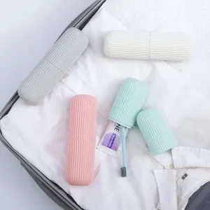 Capsule Bottle Toothbrush & Toothpaste case