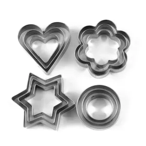 Stainless Steel Cookie Cutter (12 piece)