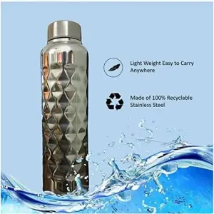 Stainless Steel Diamond Bottel (1 ltr)