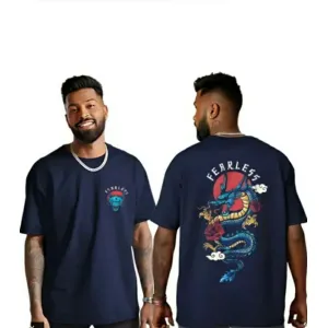 Men navy blue cool t-shirt