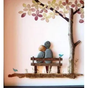 Vintage Scene couple pebbles 