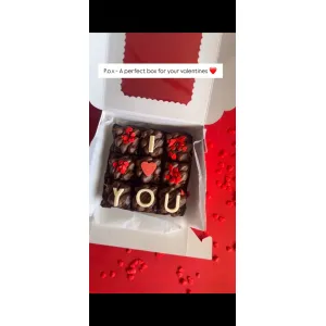 I love u brownie box
