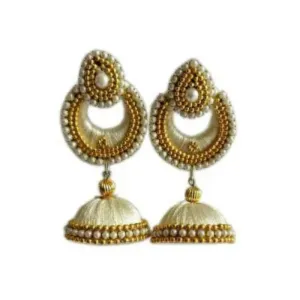 White Thread earring 