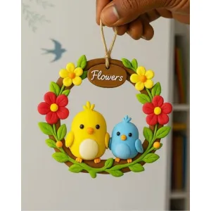 Cute bird hanging 