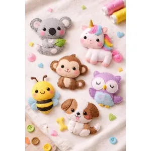 Felt Decor - 5 pieces 