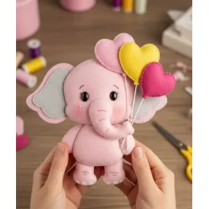 Elephant felt Decor 